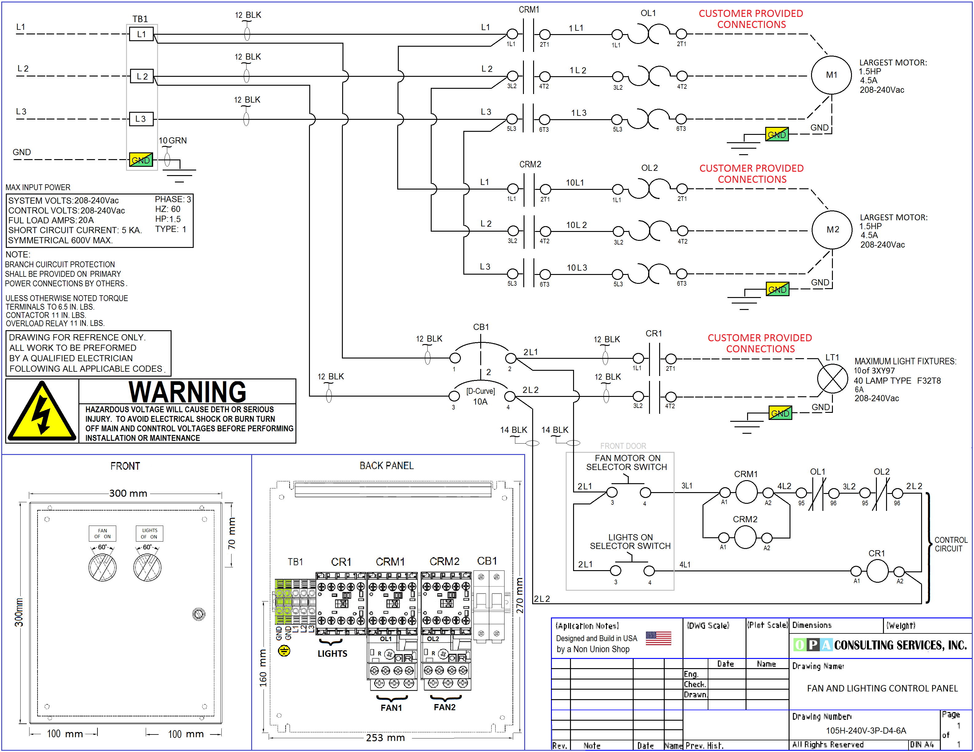 Paint Booth Control Panel Drawing ... Free to Download