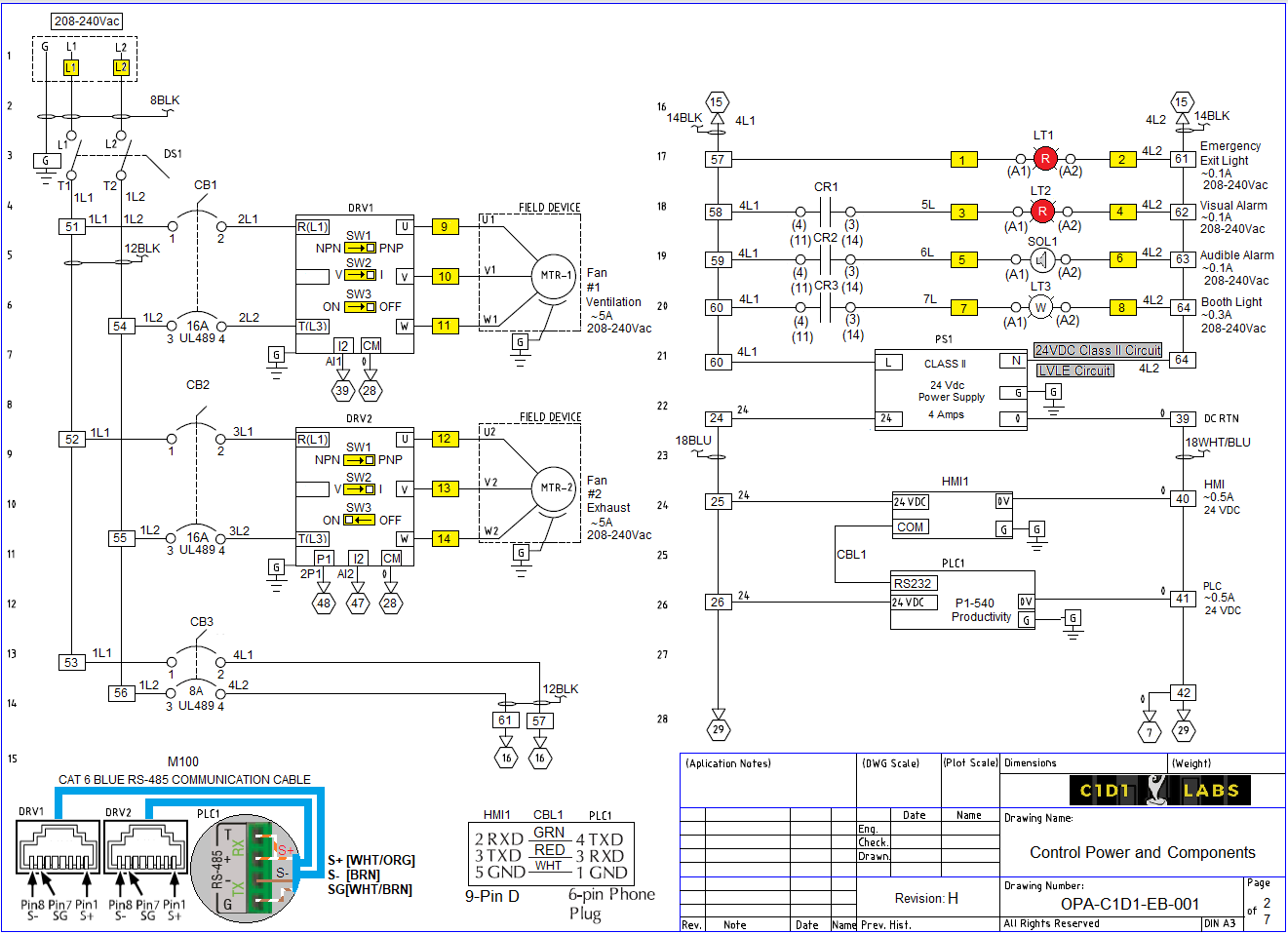 Extraction Booth Controller Drawing ... Free to Download