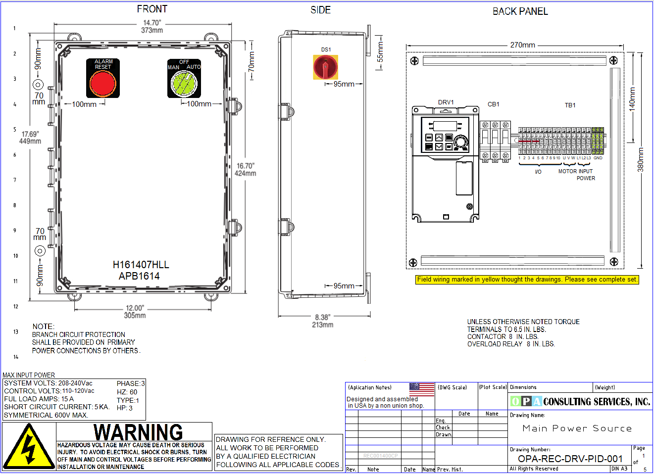 Constant Pressure Pump Controller Drawing ... Free to Download