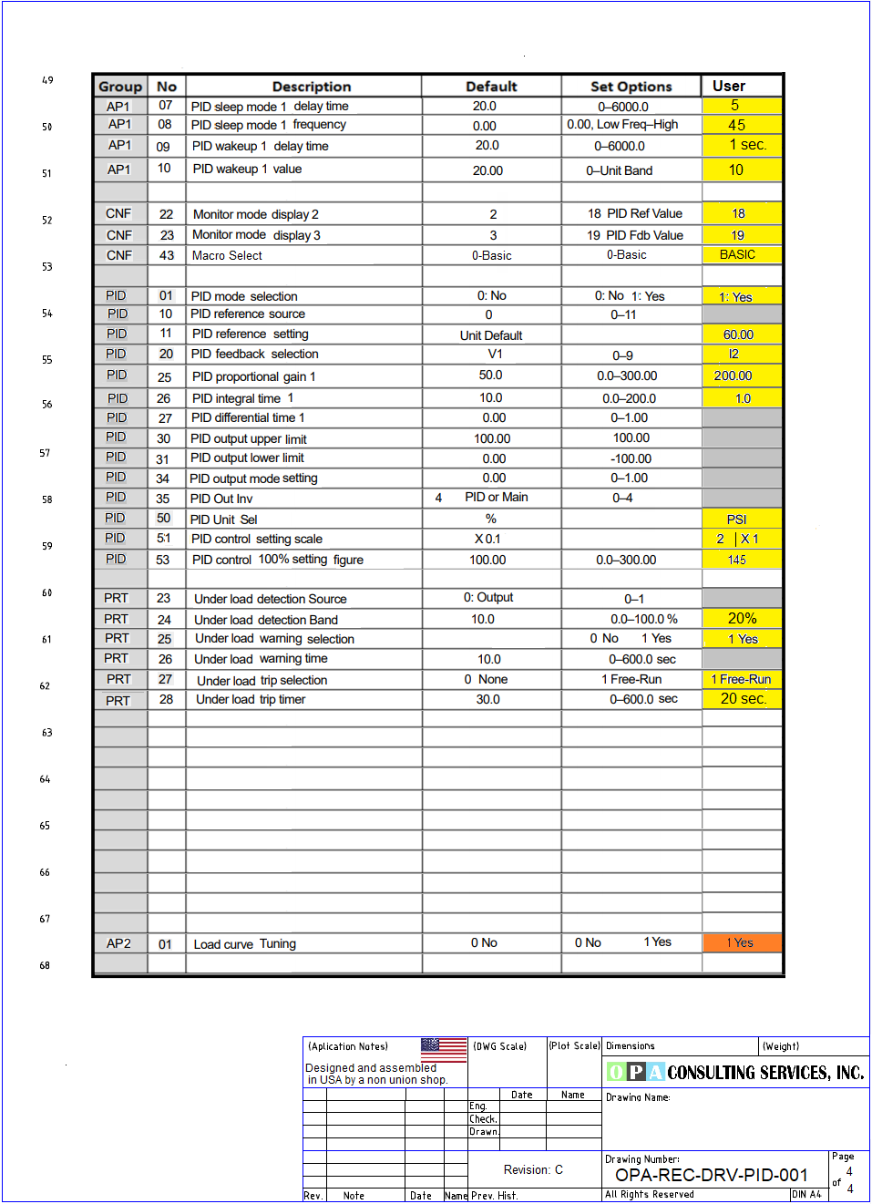 Constant Pressure Pump Controller Drawing ... Free to Download