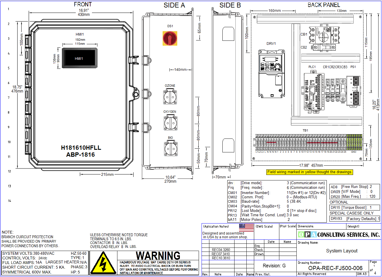 FJ 500 Controller Drawing ... Free to Download