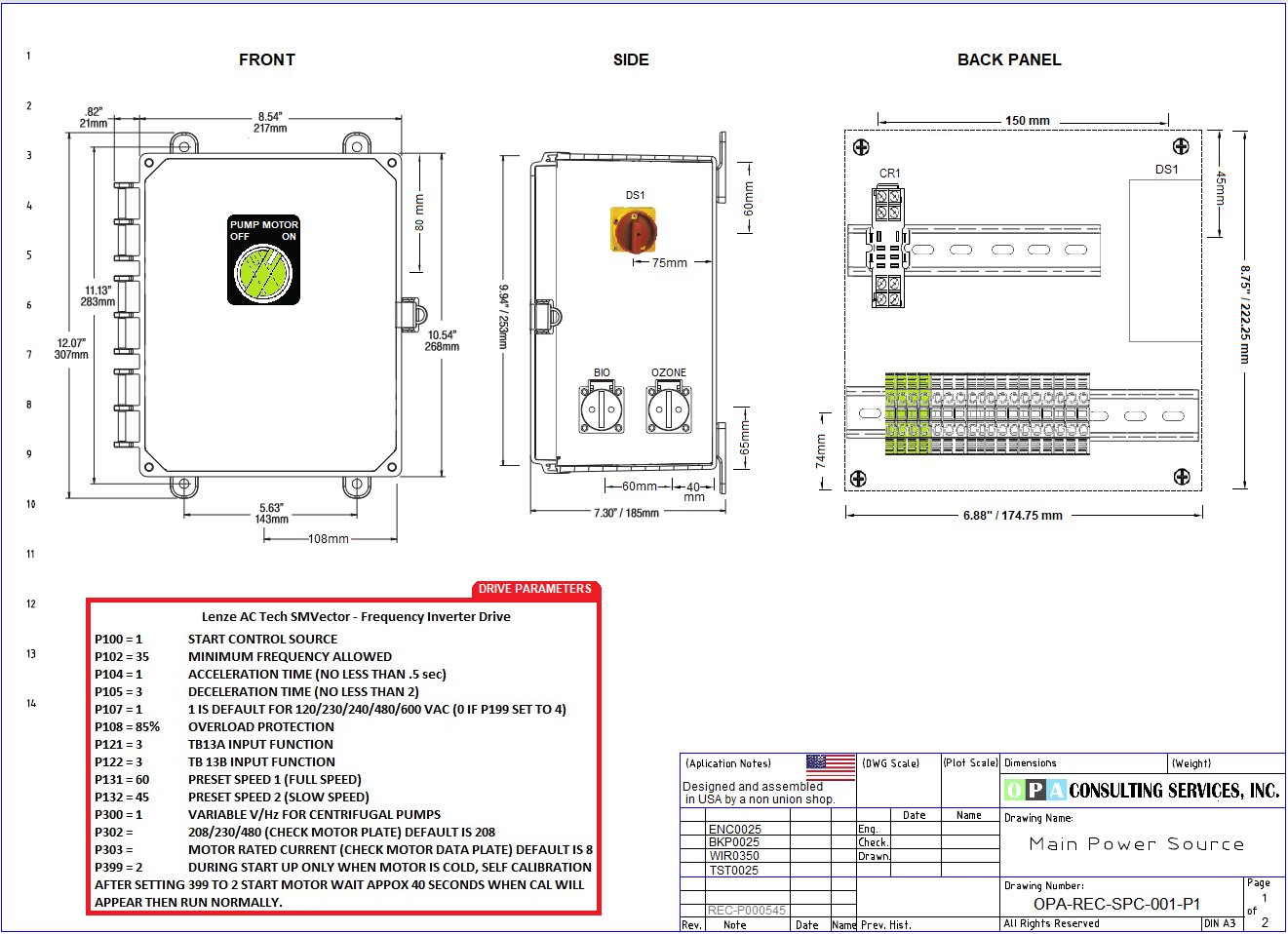 Simple Pump Controller Drawing ... Free to Download