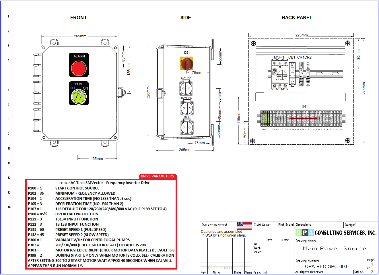 Simple Pump Controller Drawing ... Free to Download