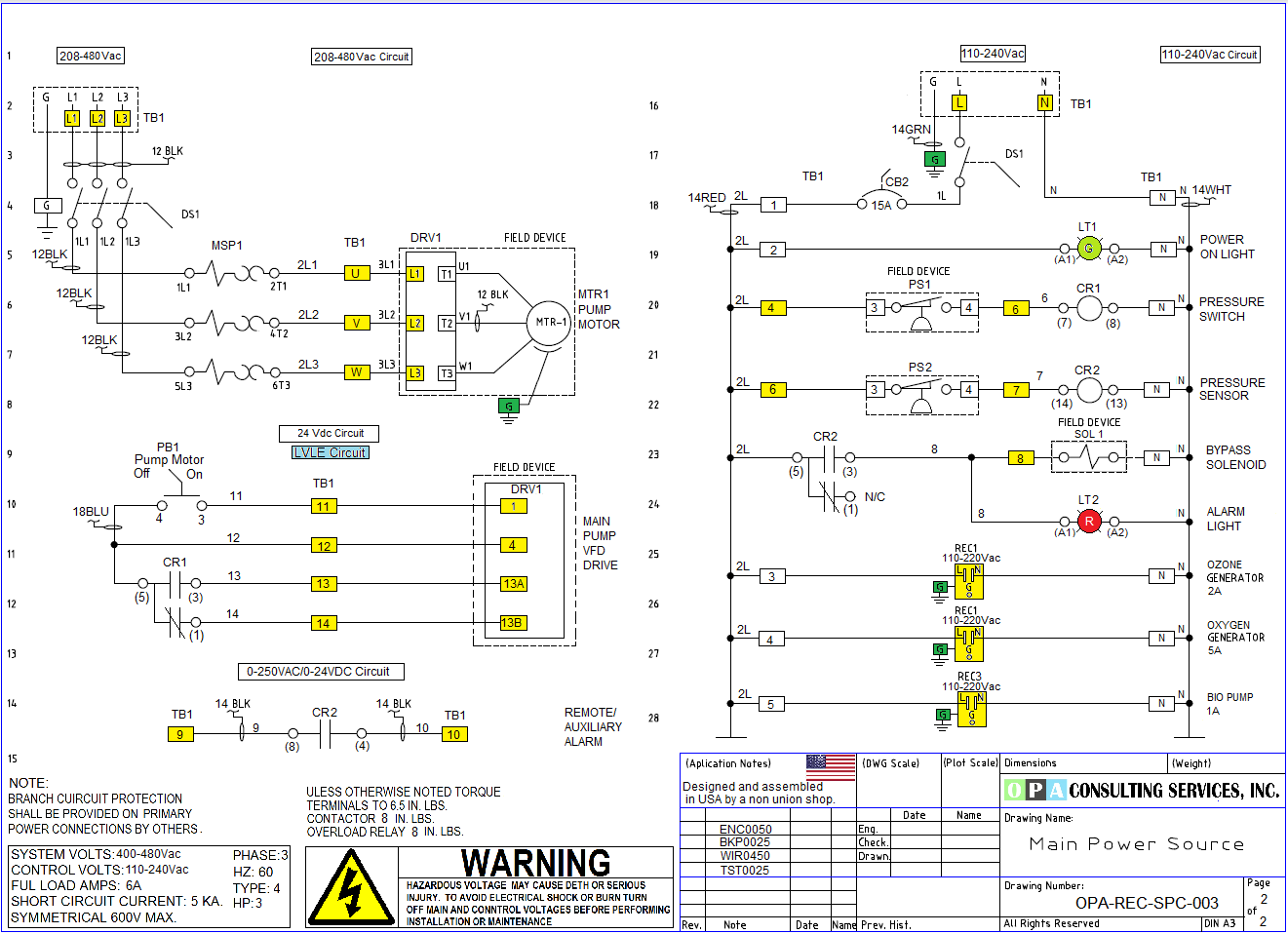 Simple Pump Controller Drawing ... Free to Download