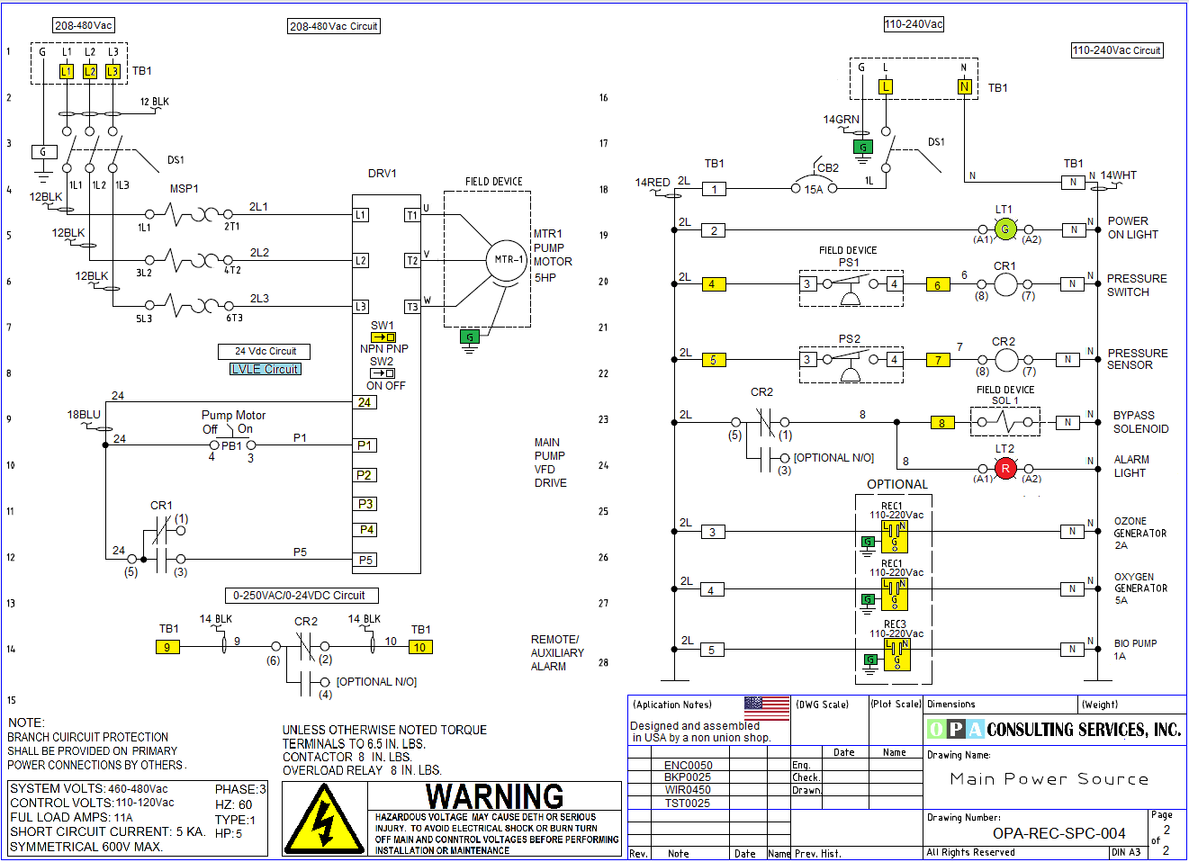 Simple Pump Controller Drawing ... Free to Download